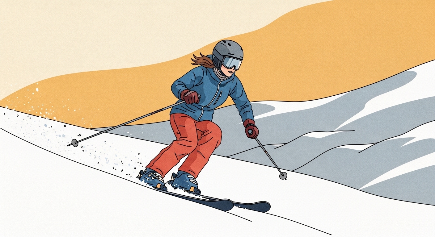 Skier going downhill